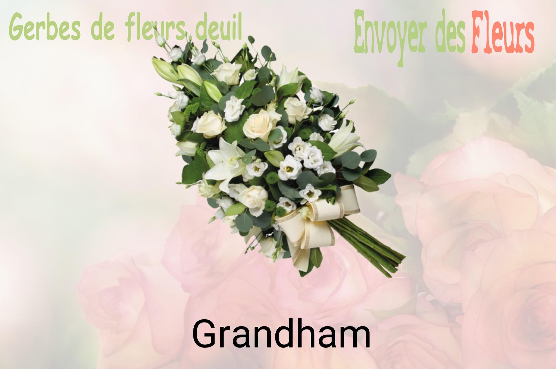Gerbe de fleurs de deuil livrée à Grandham